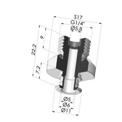 Inserto a resca  Maschio G1/4" - con Filtro