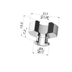 Inserto a resca  Femmina  G1/8"
