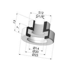 Inserto a resca  Femmina  G1/8"