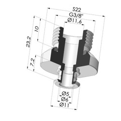 Inserto a resca  Maschio G3/8"