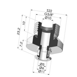 Inserto a resca  Maschio G3/8" - con filtro