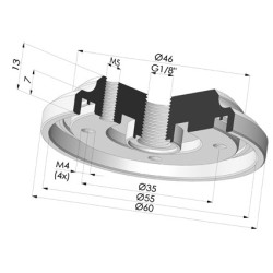 Inserto Rivettato Femmina G1/8"