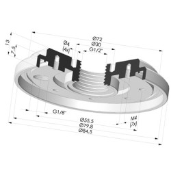 Inserto Rivettato Femmina G1/2"