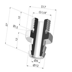 Inserto a resca  Maschio G1/4"