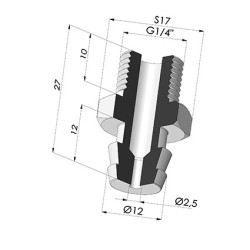 Inserto a resca  Maschio G1/4"