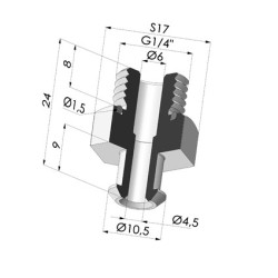 Inserto a resca  Maschio G1/4"