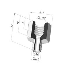 Inserto a resca  Femmina G1/8"