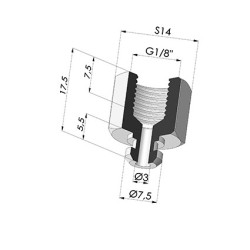 Inserto a resca  Femmina G1/8"