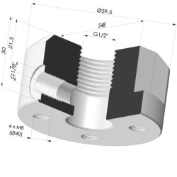 Inserto a resca  Femmina G1/2"