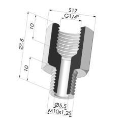 Inserto a resca  Femmina G1/4"