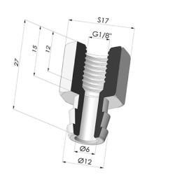 Inserto a resca  Femmina G1/8"