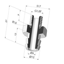 Inserto a resca  Maschio G1/8"