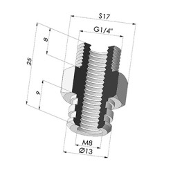Inserto a resca  Maschio G1/4"