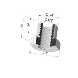 Adattatore - Maschio G1/8" - Femmina G1/8"