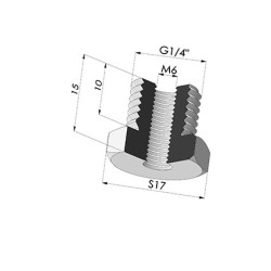 Adattatore - Maschio G1/8" - Femmina G1/8"