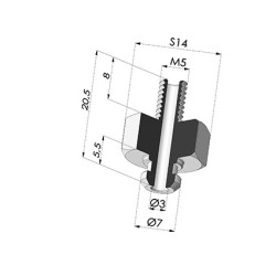 Inserto a resca  Maschio M5