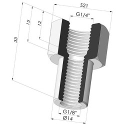 Inserto Rivettato  Femmina G1/4"