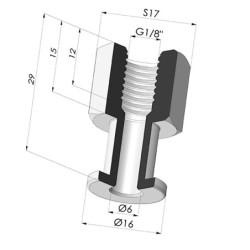 Inserto Rivettato Femmina G1/8"