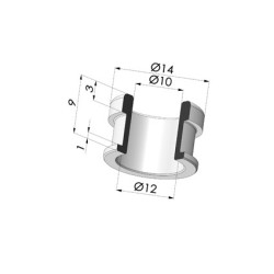 Rivetto per insertoi 9G18A - Alluminio