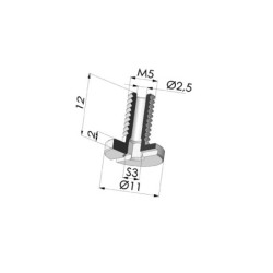 Vite M5 - ØTesta 11MM - L 12MM