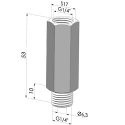 Palpatore a Sfera Serie PB - Øvuoto maschio G1/4"