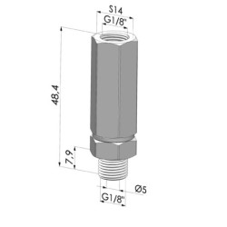 Palpatore a Sfera Serie PB - Øvuoto maschio G1/8"