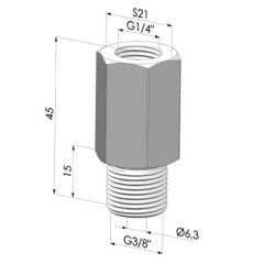 Palpatore a Sfera Serie PB - Øvuoto maschio G3/8"