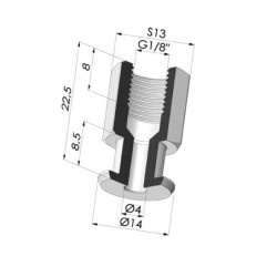 Inserto a resca  Femmina G1/8"