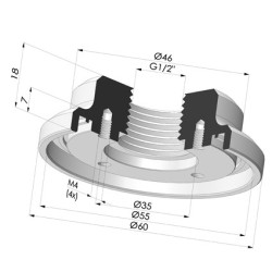 Attaco Rivettato Femmina G1/2"