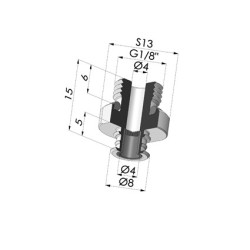 Inserto a resca  Maschio G1/8" -  con filtro