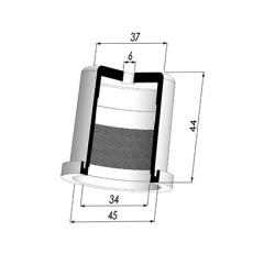 Membrana - Øest 45MM - Øint 34MM - H 44MM