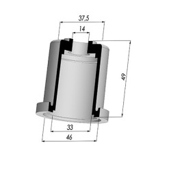 Membrana - Øest 46MM - Øint 33MM - H 49MM