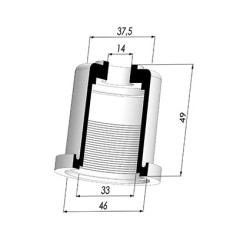Membrana - Øest 46MM - Øint 33MM - H 49MM