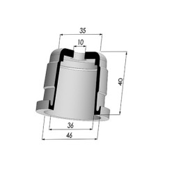 Membrana - Øest 46MM - Øint 36MM - H 40MM