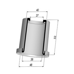 Membrana - Øest 48MM - Øint 38MM - H 52MM