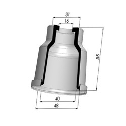 Membrana - Øest 48MM - Øint 40MM - H 55MM