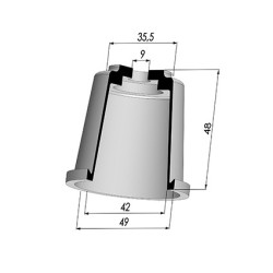 Membrana - Øest 49MM - Øint 42MM - H 48MM