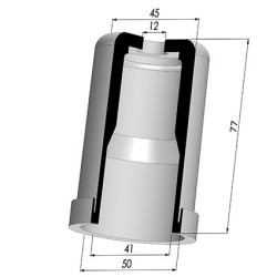 Membrana - Øest 50MM - Øint 41MM - H 77MM
