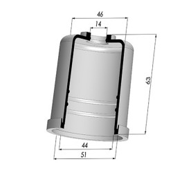 Membrana - Øest 51MM - Øint 44MM - H 63MM