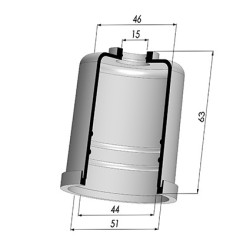 Membrana - Øest 51MM - Øint 44MM - H 63MM