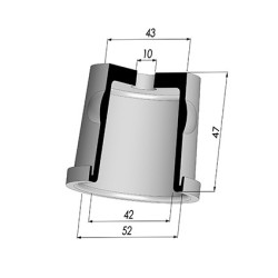 Membrana - Øest 52MM - Øint 42MM - H 47MM