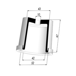 Membrana - Øest 52MM - Øint 42MM - H 47MM