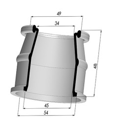 Membrana - Øest 54MM - Øint 45MM - H 48MM
