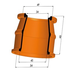 Membrana - Øest 54MM - Øint 45MM - H 48MM
