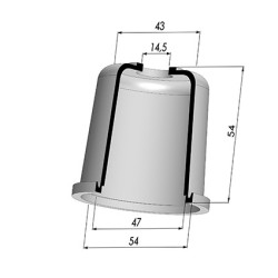 Membrana - Øest 54MM - Øint 47MM - H 53MM