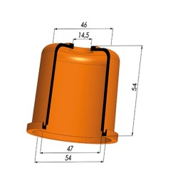 Membrana - Øest 54MM - Øint 47MM - H 53MM