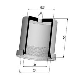 Membrana - Øest 55MM - Øint 44MM - H 55MM