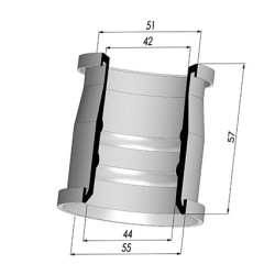Membrana - Øest 55MM - Øint 45MM - H 57MM