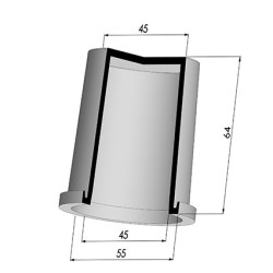 Membrana - Øest 55MM - Øint 45MM - H 64MM