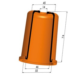 Membrana - Øest 55MM - Øint 46MM - H 74MM